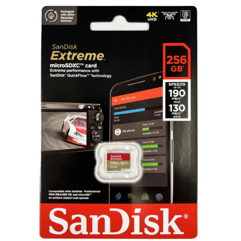 SanDisk Extreme micro SDXC UHS-I CARD - 256GB